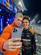 Ultra-realistic selfie with F1 champion Lando Norris