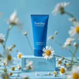 Prompt pour une photographie ultra-réaliste de produit de soin (Bleu Cobalt)