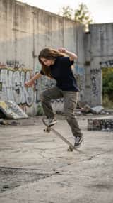 Ultra-realistic Urban Skateboarding Action Scene