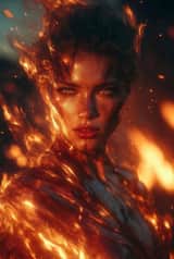 炎の女王のウルトラシャープなポートレート