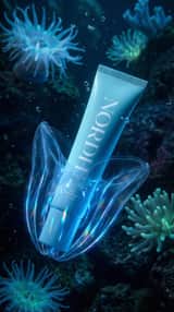 Publicité pour un produit de soin de luxe sous-marin