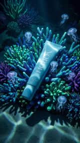 Publicité pour un produit de soin de luxe sous-marin