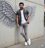 Urban Cinematic Portrait with Painted Angel Wings