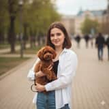 Retrato de Estilo de Vida Urbano com Cachorro - Prompt
