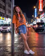 Portrait de nuit urbain avec une précision faciale de 100 %