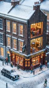 Vertical Tilt-Shift Miniature City Cross-Section