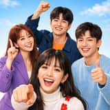 Pôster promocional vibrante de K-drama