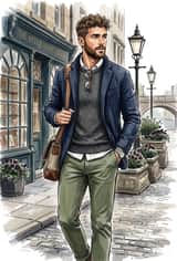 Vintage Explorer Watercolor Illustration