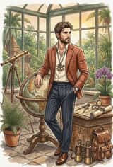 Vintage Explorer Watercolor Illustration