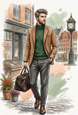 Vintage Explorer Watercolor Illustration