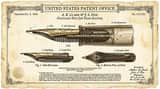 Vintage Patent Drawing Technical Illustration
