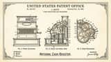 Vintage Patent Drawing Technical Illustration