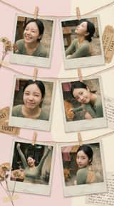 Vintage Polaroid collage portrait prompt