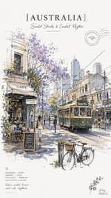 Pôsteres de Viagem Vintage em Aquarela