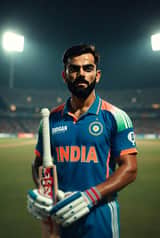 Dessin animé de cricket de Virat Kohli style Nano