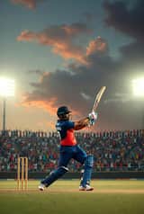 Dessin animé de cricket de Virat Kohli style Nano