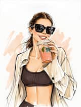 Illustration de mode style Vogue