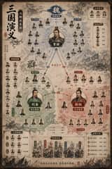 Carte des relations des 108 héros de Au bord de l'eau