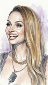 Ilustración de retrato en acuarela editorial