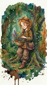 Coleção de Aquarelas de Bosque Encantado