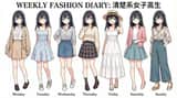 Weekly Outfit Coordination Lookbook Generation