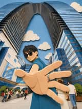 Ilustração de Viagem em Paper-Cut Criativa