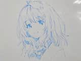 Esquisse d'anime au marqueur pour tableau blanc