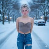 Winter Street Fashion Portrait Prompt (Blue Hour)