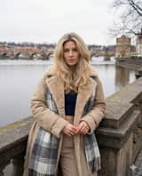 Winter Street Style Portrait in European City Prompt