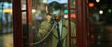 Wong Kar-wai Style Melancholy Phone Booth Scene