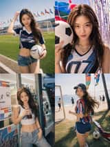 Serie detallada de retratos Kpop de verano para la Copa Mundial