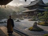 Jardim de Templo Zen Japonês