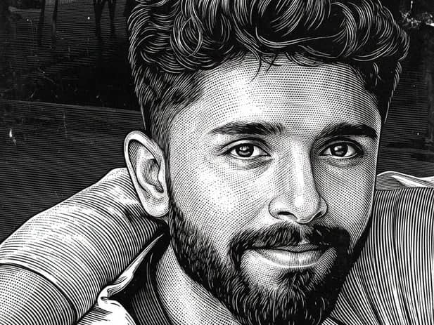 Trasformazione di ritratti in stile incisione su scratchboard
