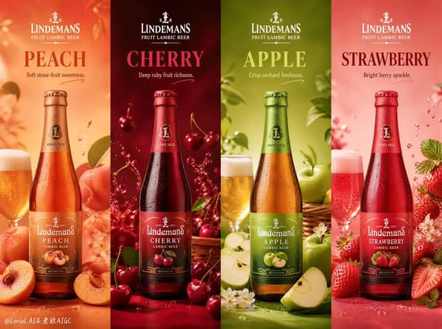 Create an ultra-premium horizontal 4-panel promotional