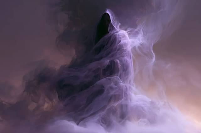 Subject emerging through a Whispered Phantom Veil