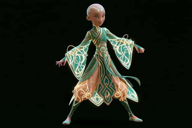 Character , Pixar-inspired 3D animation style
