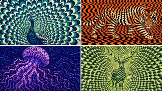 2x2 grid, 16:9 AI picks subjects class OpArtSubjectField