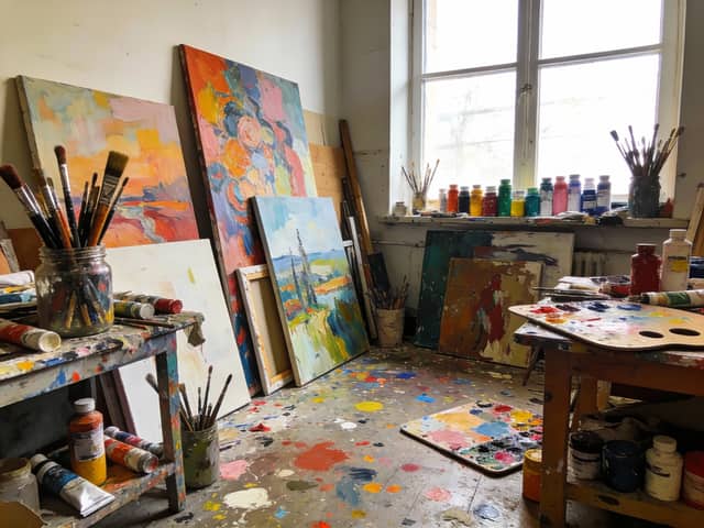 Artist's Messy Studio