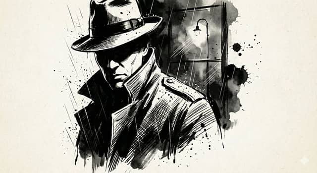 Inkstorm Noir Portrait with Controlled Splatter