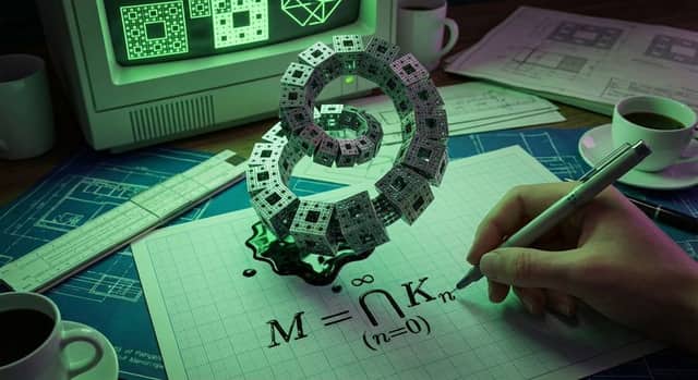 Psychedelic Mathematics Fractal Prompt for Menger Sponge