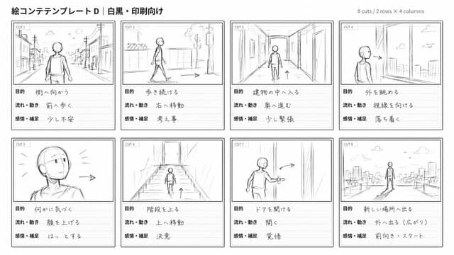 Hand-Drawn Storyboard Sketch Style