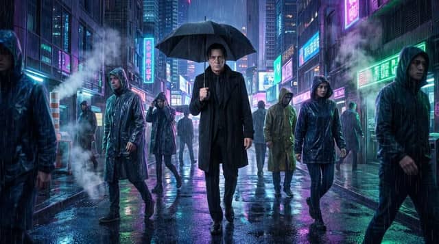 Cena de Detetive Vampiro Cyberpunk