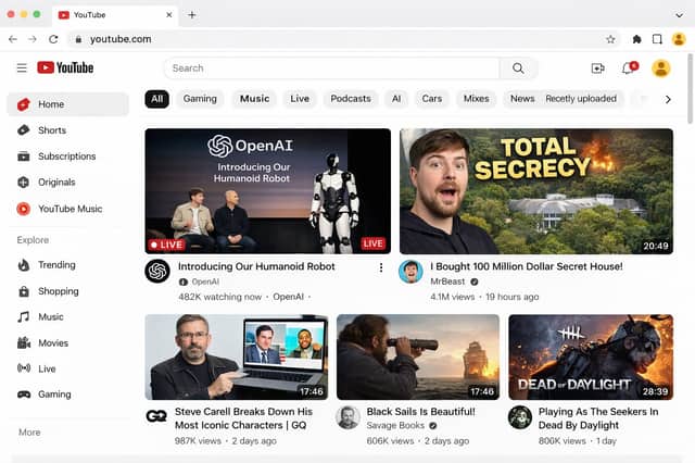 Video Streaming Platform Homepage UI reference