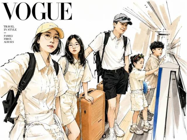 Ilustração de Viagem em Aquarela Estilo Vogue