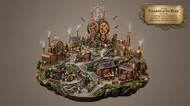 Gerador de Dioramas Miniatura Flutuantes Mono-Punk Excêntricos