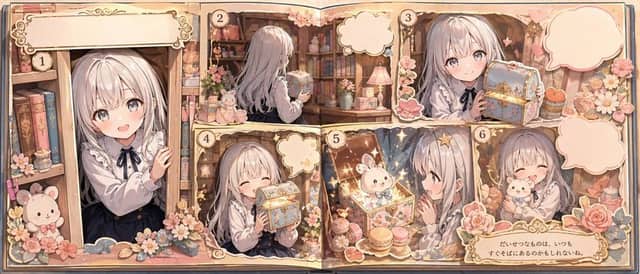 Planche de livre d'images fantaisiste