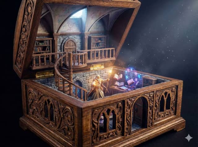 Wizard in a Box Miniatur-Diorama