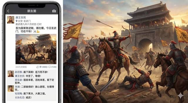 Post de Momentos sobre o Incidente do Portão Xuanwu