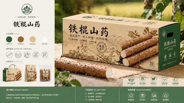 Prompt de Design de Embalagem de Produto de Inhame