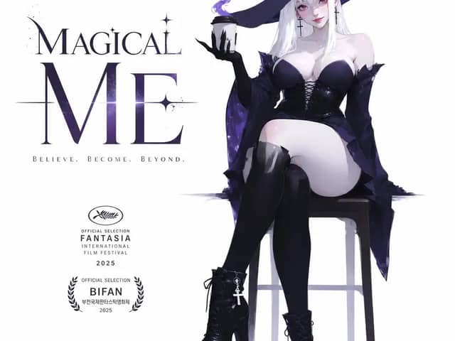 A movie poster layout for Title with an expansive white